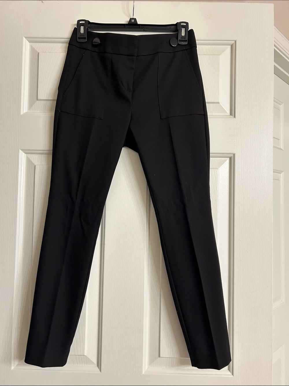 Loft Women's Black Ponte Stretch Ankle Pants Size 4P